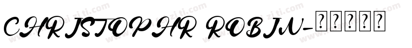 CHRISTOPHR ROBIN字体转换